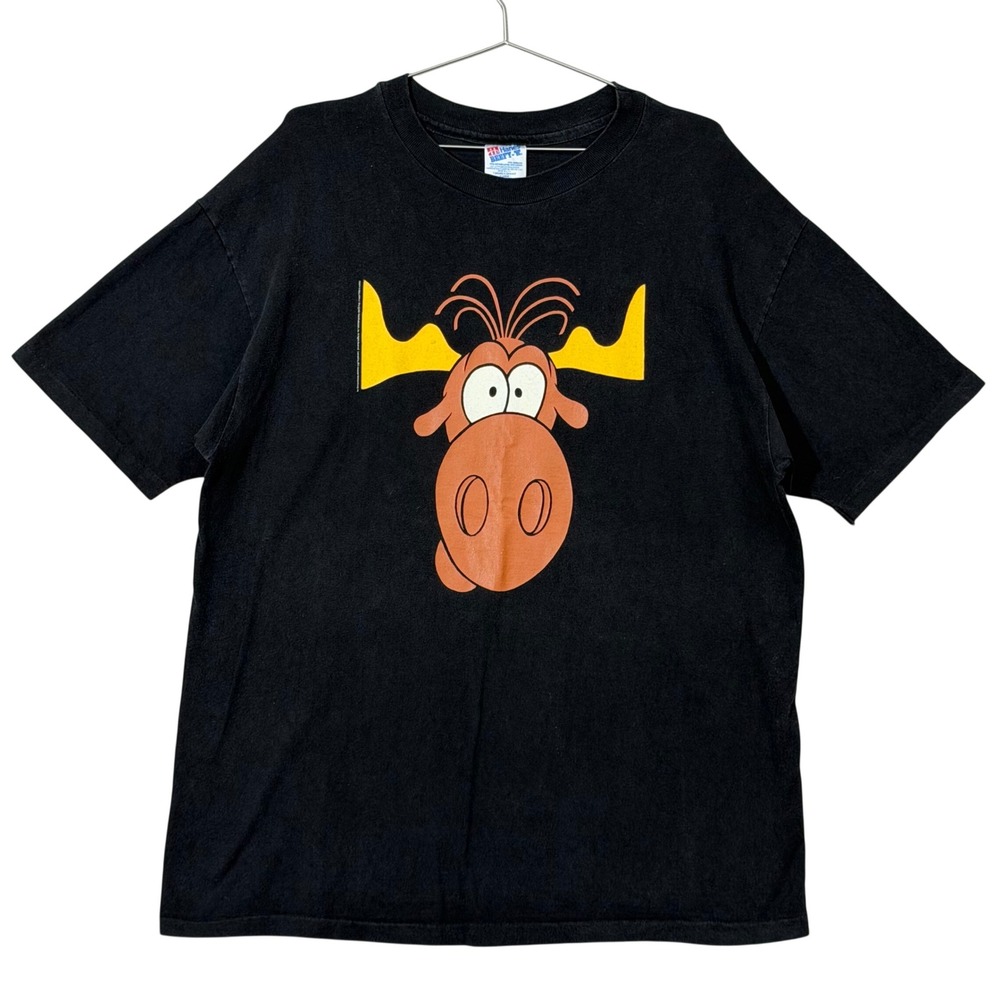 Hanes Taco Bell T-Shirt Mens XL Black 1993 Bullwinkle Vintage Single Stitch Tee